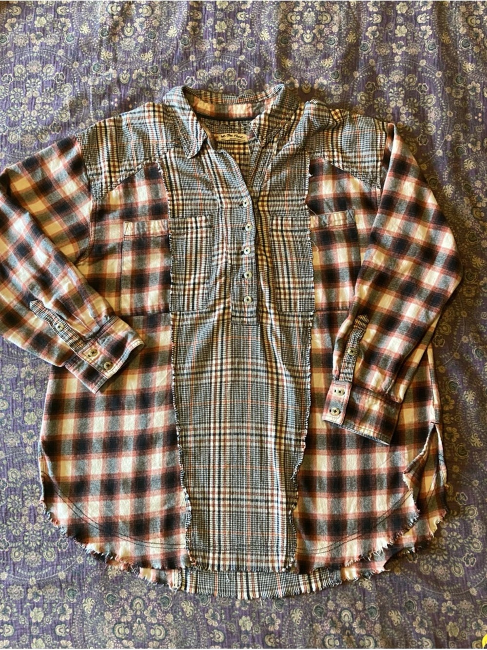We The Free long Plaid Flannel